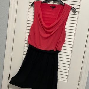 Block color skater dress
